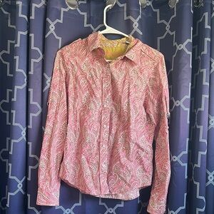 Robert Graham Pink and Yellow Paisley Shirt